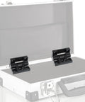 10 Piece Adjustable Torque Door Hinges Set Black Plastic Position Control Hinges 43mm By 36mm With 4 Countersunk Holes