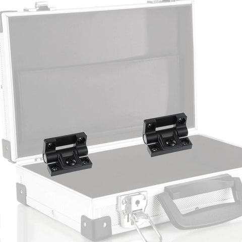 10 Piece Adjustable Torque Door Hinges Set Black Plastic Position Control Hinges 43mm By 36mm With 4 Countersunk Holes
