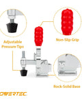 Rock Solid 8 Pack Toggle Clamp Set With 200 Lb Holding Capacity Heavy Duty Quick Release Vertical Clamps With Antislip Rubber Tips for woodworking