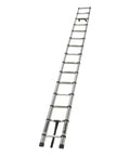 On The Go Portable Telescoping RV Ladder 14.5 Ft For Easy Roof Access, Quick Extend, And Deep Stow To 35.75 In, Heavy Duty 330 Lb Capacity, Stable And Safe Climbing For Your RV, Fits Lippert Ladder Receiver, silver telescoping aluminum ladder