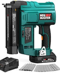 Cordless Two In One Brad Nailer And Staple Gun Powered By 20V Rechargeable Battery with battery and staples.