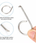 Close-up of Three In One Lug Nut Cap Removal Tool Set for Most Cars demonstrating stainless steel ring design.