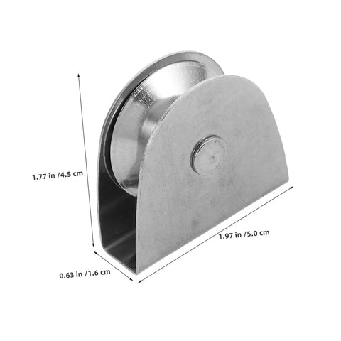 Badass 4 Piece Stainless Steel Flagpole Pulley Kit Featuring Smooth Bearing Wheels For Effortless Flag Raising Any Day And Built Tough Enough To Handle Rain Or Shine Because You Want Hardware That Lasts Long Without Rusting On Your Outdoor Pole. stainless steel pulley wheel, 1.97 x 1.77 x 0.63 in