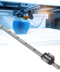 Level Up Your CNC Machine Or 3D Printer Build With This Badass Heavy Duty Linear Sliding Guide System Using Rust Resistant Steel Rails And Ultra Smooth Bearing Blocks For Zero Drag Super Fast Precision Automation Projects, steel rail and bearing block