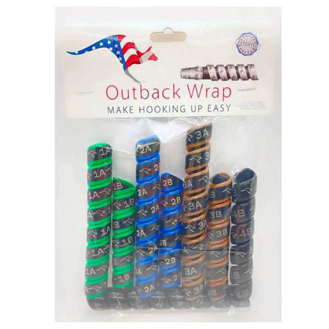 Hydraulic Hose Markers 4 Pair For Farming Equipment Remotes 1 To 4, 18mm Hoses Fit One Quarter To One And One Half Inches, Tagging Wraps