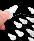 40Pcs Aluminum Needle Threader Set, Gourd Shaped Retractable Threaders, Handy Must Have Household Sewing Accessories For Quick Threading Through Needle Holes