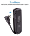 Two Pack USB Power Strip With 2 Outlets And 3 USB Ports, Go-To Travel Ready Desktop Charging Station with wrapped cord and flat plug