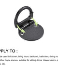 Zinc Alloy Flush Ring Pull Handle 43.5mm 1.71 Inch With Screws Black Versatile Flush Pull Slam Latch for doors and cabinets