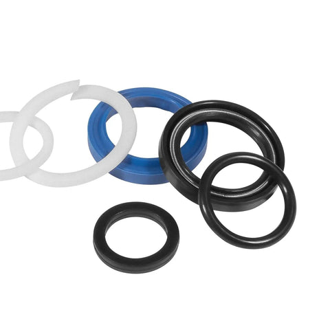 Various seals from 3 Ton Floor Jack Seal Replacement Kit Model 328.12291 For Sears Craftsman Hydraulic Floor Jack 26 Piece Set.