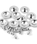 20 Piece UTV Skid Plate Bolts and Washers Kit for Polaris General Ranger RZR 500 570 700 800 900 1000 Turbo Replace OEM 7556065 7518529 No Drill Required Durable Flange Screws