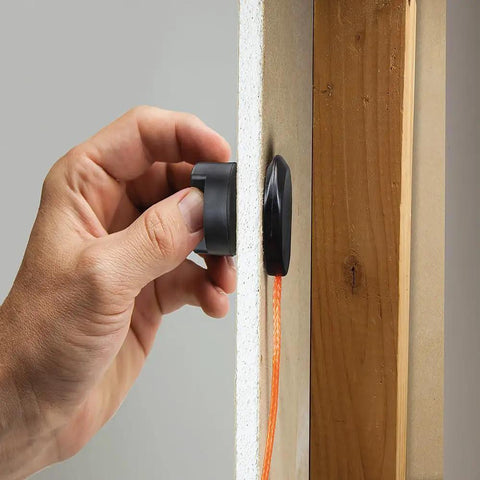 Magnetic Wire And Cable Pulling System Pro Grade Electrician Tool With Leader Pull Swivel Eyelet used through a wall