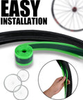 Road Bike Tire Liner Set Pair For Two Tires TPU Flat Protector Compatible With 700C 27 27.5 28 Inch Road Tires installation