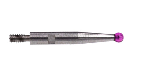Ruby ball tip measuring insert for Interapid 312 dial test indicator, 0.080 in ruby ball, 0.65 in length, metal body