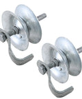 Five Inch Steel Pipe Track Gate Rollers For One And Five Eighth Inch Gate Frame Pack Of Two Sliding Gate Wheels, galvanized.