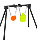 AR500 Steel Target System Three Eighths Inch Thick Heavy Duty Complete Shooting Targets With Stand built tough 6 inch gong