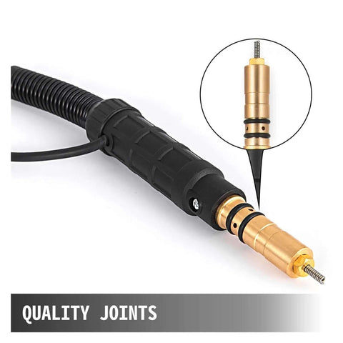 Mig Welding Gun 150A Gas Burner Torch With 4.6M Fixed Cable showing quality CNC joints and copper detail for conductivity