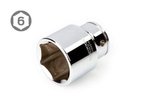 Chrome shallow socket from Three Fourths Inch Drive Six Point Socket And Ratchet Set, 26 Piece Shallow Metric Sockets 19 To 50 Mm.
