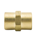 1/8 inch NPT brass coupling fitting for high-pressure systems