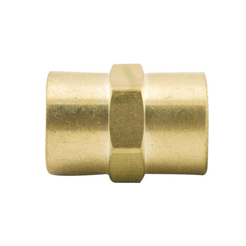 1/8 inch NPT brass coupling fitting for high-pressure systems