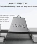 Rock Solid Universal EV Charger Mounting Post with Heavy Duty Freestanding Pole Stand, showing 100kg load capacity.