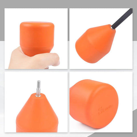 Close-up of Foam Arrow Tips Set For Archery Practice With EVA Foam Material, highlighting soft sponge heads and aluminum screw fit.