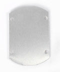 Metallic silver plate with rounded corners and holes, used as a part for LED COB Chip Floodlight Bulb 20W 30W 50W 220V Input High.