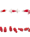 Red Luer Lock Plugs Dual Function For Male And Female Connectors Individually Wrapped 100 Pack