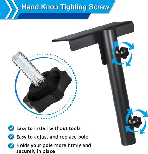 Hand knob tightening screw for Universal Truck Bed Flag Pole Mount Kit Featuring Beefy No Drill Hardware Legit Rust Resistant Finish.