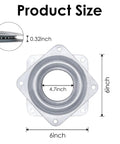 Square Six Inch Lazy Susan Turntable Bearing Smooth 360 Degree Swivel Plate For Cabinet Hardware detailed size diagram showing 6 inch and 4.7 inch dimensions.