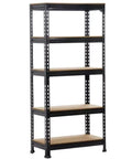Five Tier Boltless Adjustable Steel Storage Shelf Unit Black The Ultimate Workhorse For Home Garage Office Kitchen And Shop Organization