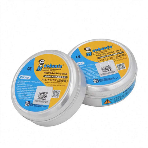 Two tins of No Clean 35g Paste Flux For Soldering BGA PGA And SMD PCBs Pro Grade No Mess Easy Apply Flux