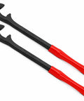 Heavy Duty 14 Inch Wire Bending Tool For Easy Copper & Aluminum Cable Handling, forged steel with red ergonomic handles.