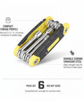 Sick Chrome Vanadium Steel Folding Hex Key Set That Gets The Job Done With Style! This Bad Boy Brings Heavy Duty Strength For Bike Maintenance And Furniture Assembly. Compact 6-Piece Allen Wrench Kit Fits Right In Your Tool Bag For Any Tweak, Fix Or.