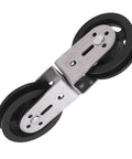 Dual Swivel Pulleys With 360 Degree Rotation For DIY Home Gym Cable Machines Silent Bearing Groove Wheel Pull Down Attachment Quiet And Smooth Resistance For Weight Lifting And Cable Workouts, black nylon and stainless steel