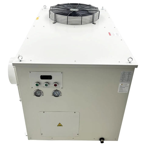 Top view of Heavy Duty Industrial Spot Cooler Air Conditioner Commercial Portable Cooling Unit with fan and controls