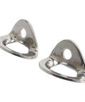 Heavy Duty 316 Stainless Steel Bolt Hanger, Tough As Nails Aerial Climbing Anchor With Bulletproof Grip For Weather Resistant Outdoor Rigging And Weekend Builds, close-up view of two mounts.