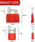 Heavy Duty 1000 Piece Car Fuse Blade Kit For Auto And Truck Fuses, diagram showing fuse dimensions in millimeters