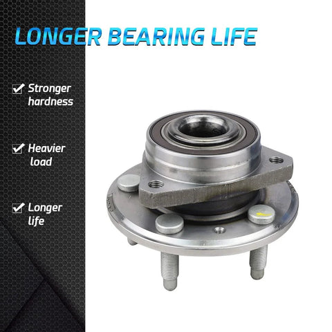 Plug-And-Play Front Wheel Hub Bearing Assembly Pair For 2010-2016 Chevy Equinox, 2010-2016 GMC Terrain, And 2014-2016 Cadillac CTS AWD