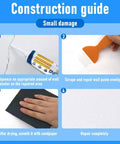 Ultimate Drywall Patch Repair Kit With Scraper And Nozzle Extender For Holes Cracks Dents And Small Wall Damage in use