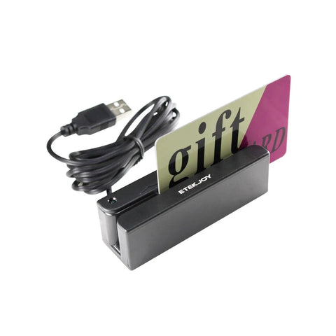 Three Track USB Magnetic Stripe Card Reader For POS Systems With Keyboard Emulation No Software Install Needed For Quick Slick Card Swipes
