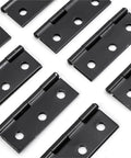 Black Stainless Steel Cabinet And Drawer Butt Hinges With Screws 45mm By 31mm 1mm Plate Flat Folding Hinge Set