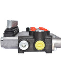 Side view of Six Spool Adjustable Hydraulic Double Acting Monoblock Control Valve For Tractor Loader Built Tough Workhorse 11 GPM 3600 PSI
