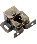 Five Pack Twin Roller Cabinet Door Catches With Screws For Home Furniture, Double Roller Closet Latch Hardware, Easy Install