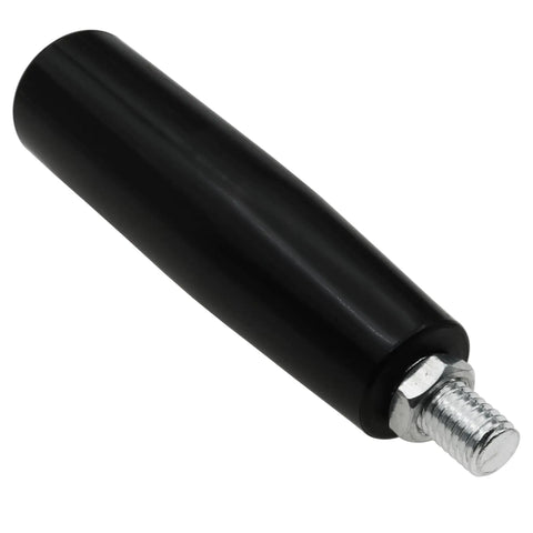 Revolving Hand Knob M10 Thread Handle for lathe milling table saw with black plastic housing and metal nut, smooth finish