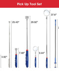 Four Piece Telescoping Magnetic Pick Up Tool Kit With Flexible Grabber A Real Workhorse For Reaching Under Cars.