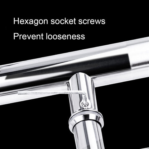 Heavy Duty Stainless Steel Gate Hardware Round Tube Door Handle for Glass and Wood Doors with hexagon socket screws.