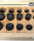 Disc Cutter Set For Jewelry Making Pro Grade Hardened Steel Punch Tools With Multiple Cutter Sizes in wooden storage box