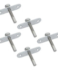 Crib Hardware Replacement Pin Set In Stainless Steel Easy Install For Quick Crib Repairs Smooth Operation Silver Cot Rail Parts For Nursery Furniture Sturdy Safety Lock Kit For No Fuss, pack of 5