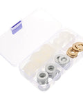 120 Piece Flat Washer Set Nylon Brass White Zinc Plated M10x20 For Commercial Appliances And Electrical Connections Industrial Spacer Kit Built For Tough Jobs Easy Install Workhorse Quality in storage case