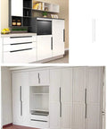 Invisible Aluminum Drawer Handle For Cabinets And Dressers Sleek Hidden Mounting shown on modern kitchen and wardrobe furniture
